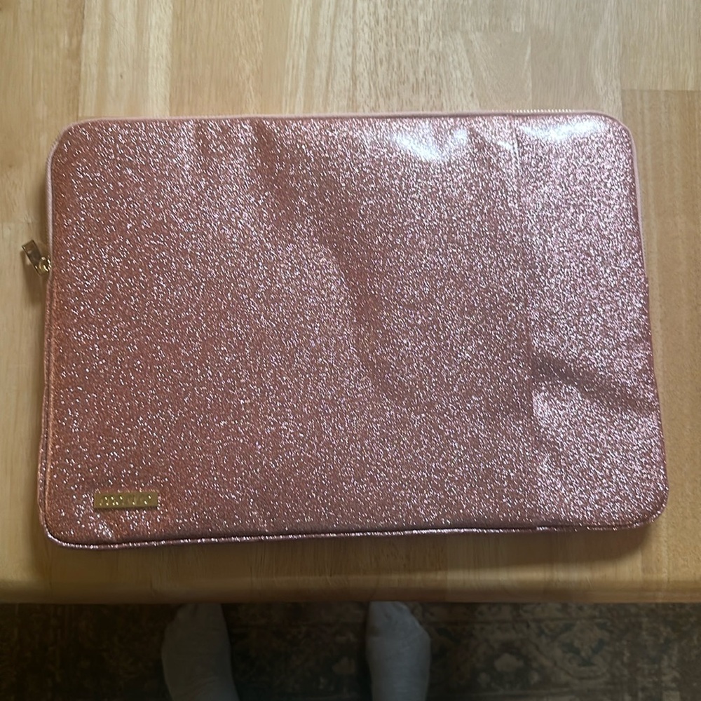 Large sparkly pink laptop sleeve
